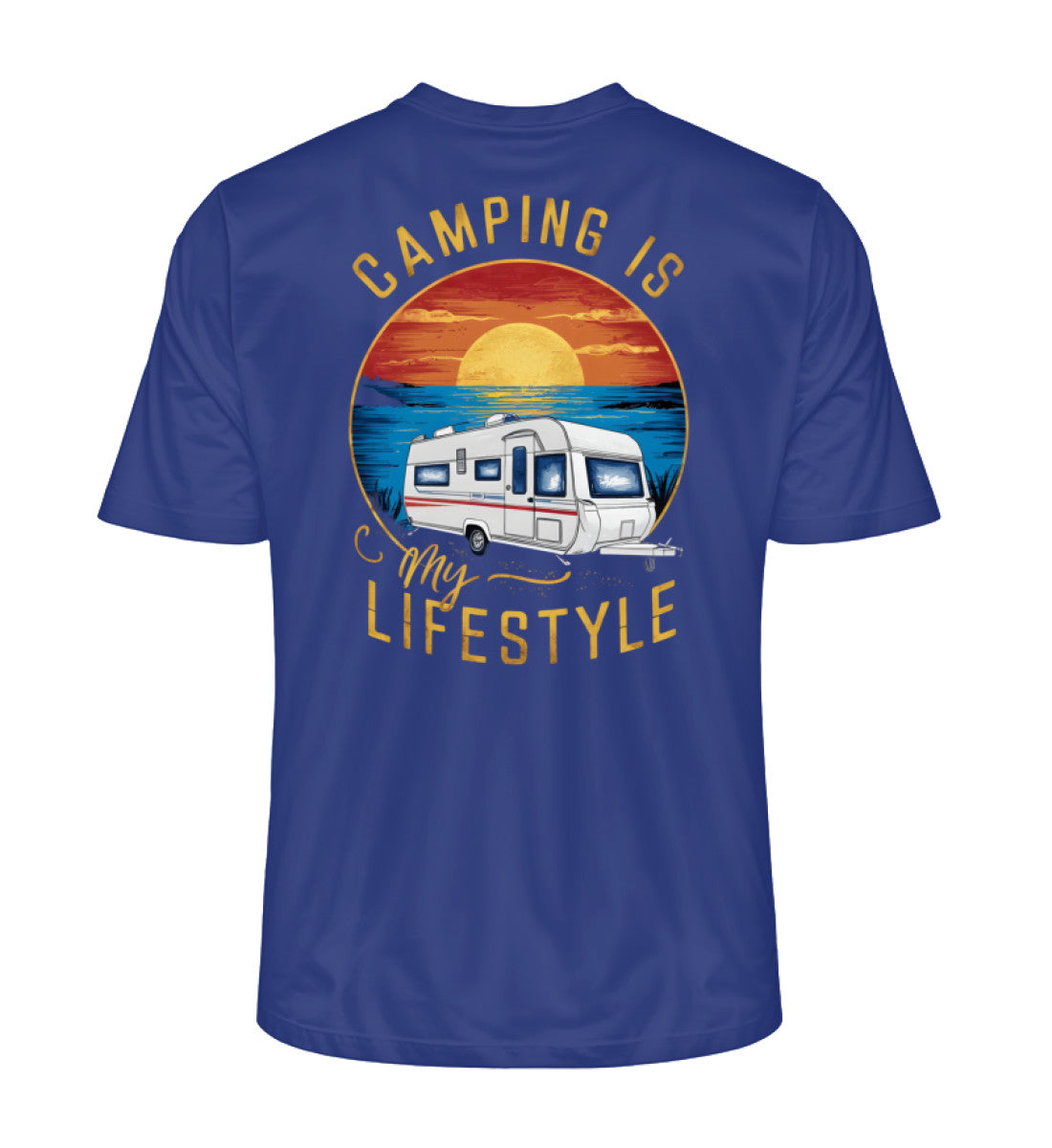 Camping my Lifestyle Hoodie für Damen in Worker Blue