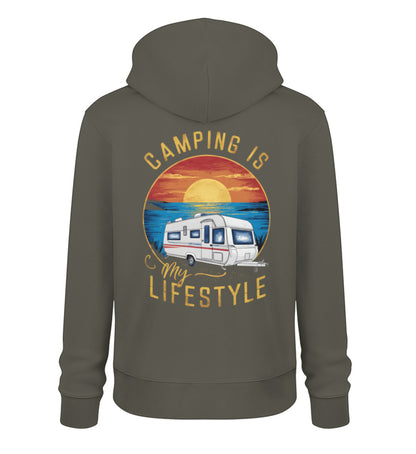 Camping my Lifestyle Hoodie für Damen in Khaki