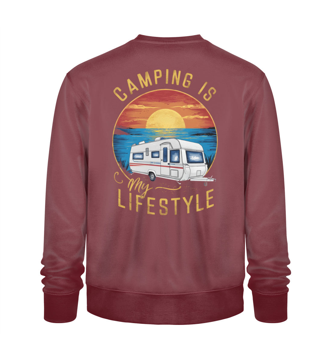 Camping my Lifestyle Sweatshirt für Herren in Burgundy