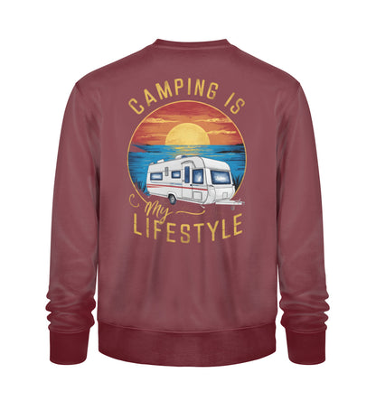 Camping my Lifestyle Sweatshirt für Herren in Burgundy