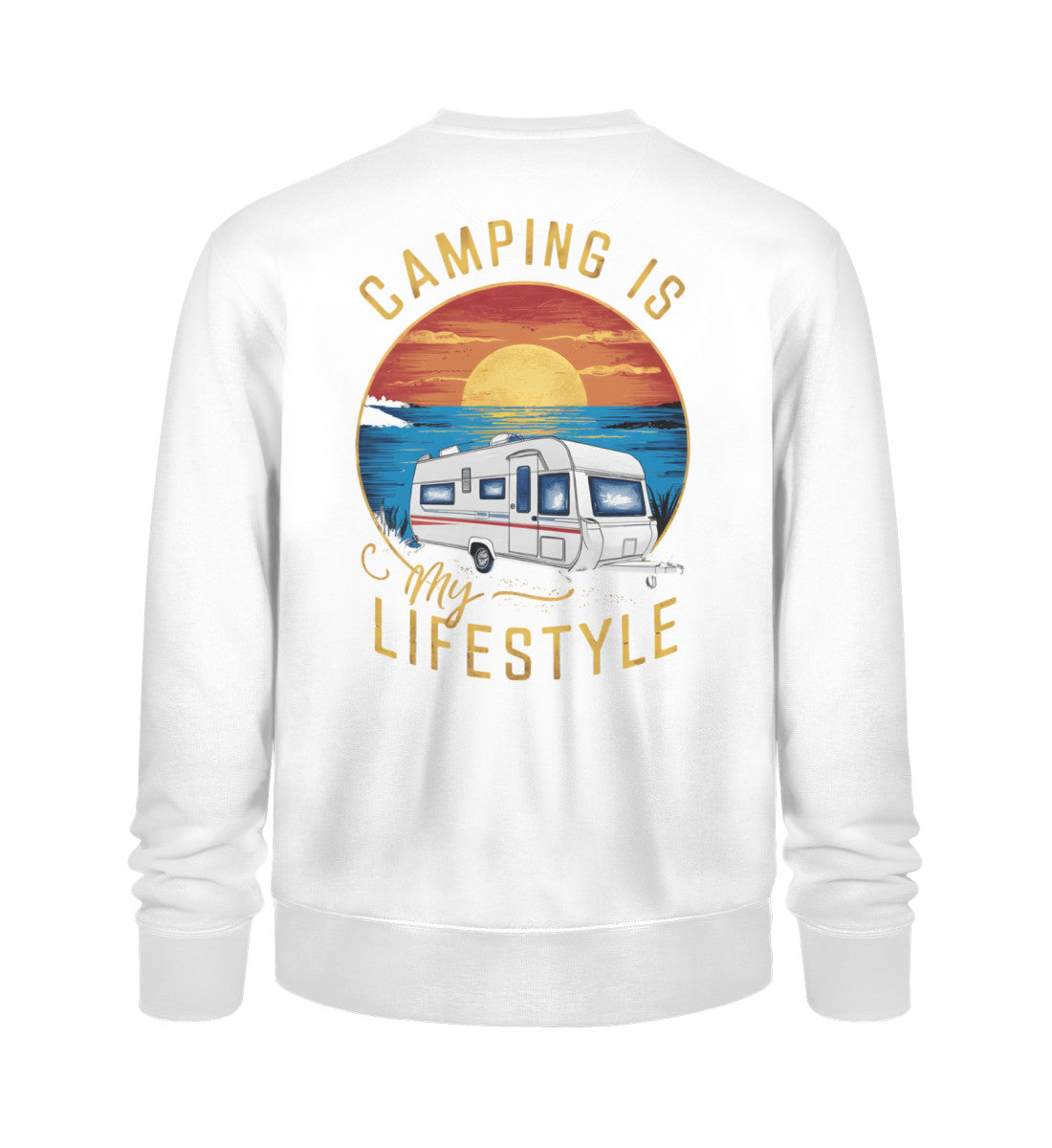 Camping my Lifestyle Sweatshirt für Herren in Weiss