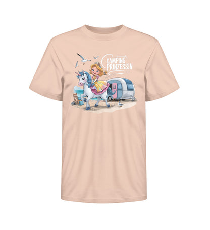 Camping Prinzessin Kinder Organic T-Shirt in Fraiche Peche