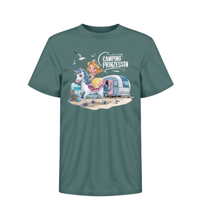 Camping Prinzessin Kinder Organic T-Shirt in Glazed Green