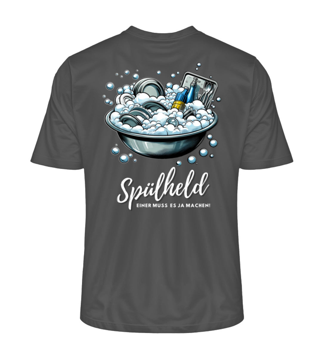 Camping Spülheld Herren Organic T-Shirt in Anthracite
