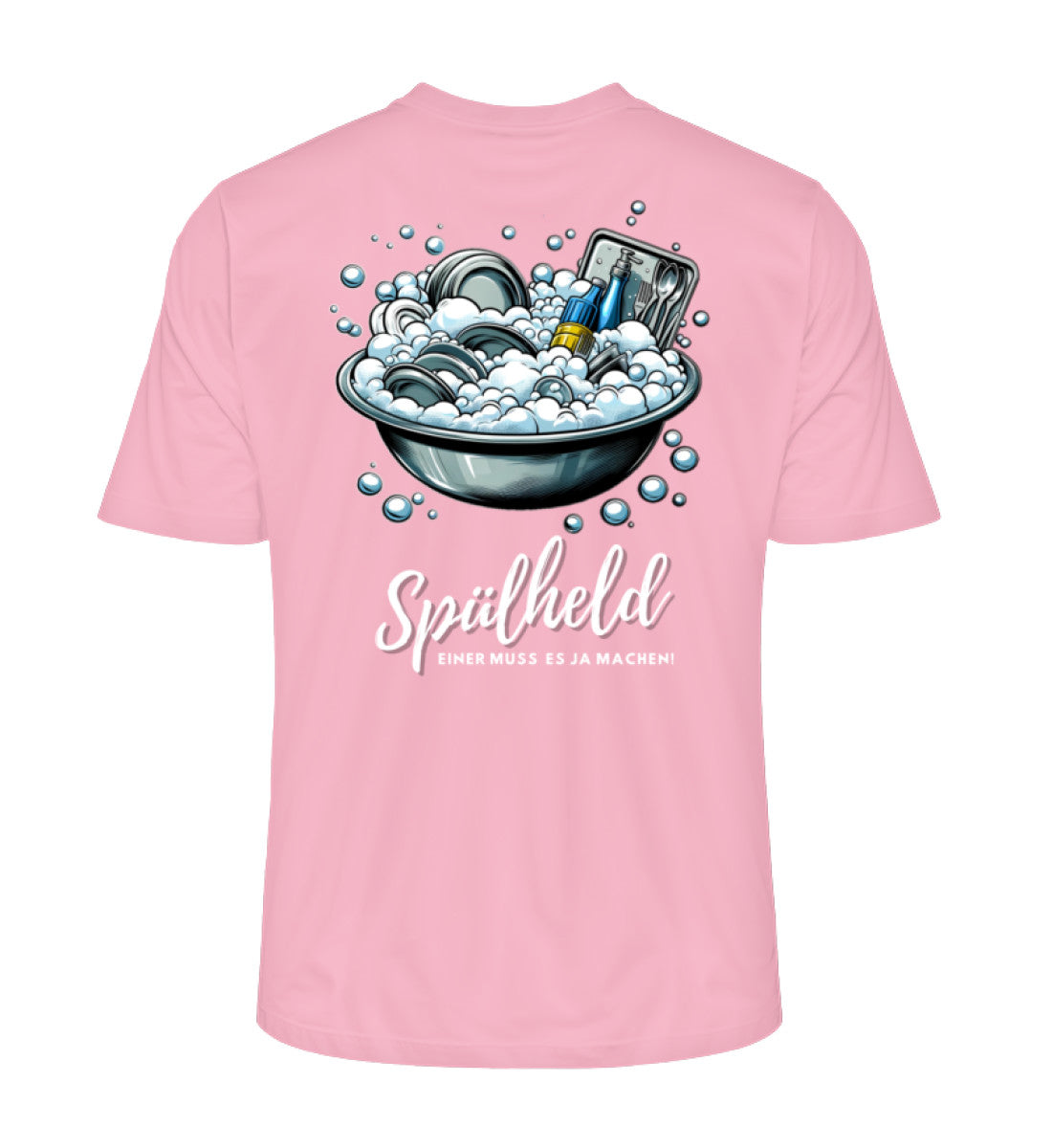 Camping Spülheld Herren Organic T-Shirt in Cotton Pink