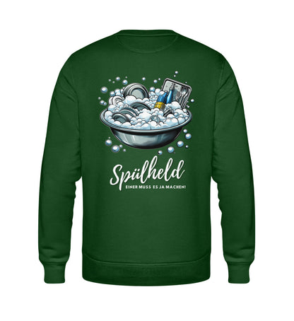 Camping Spülheld Herren Organic Sweatshirt in Bottle Green