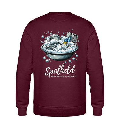 Camping Spülheld Herren Organic Sweatshirt in Burgundy