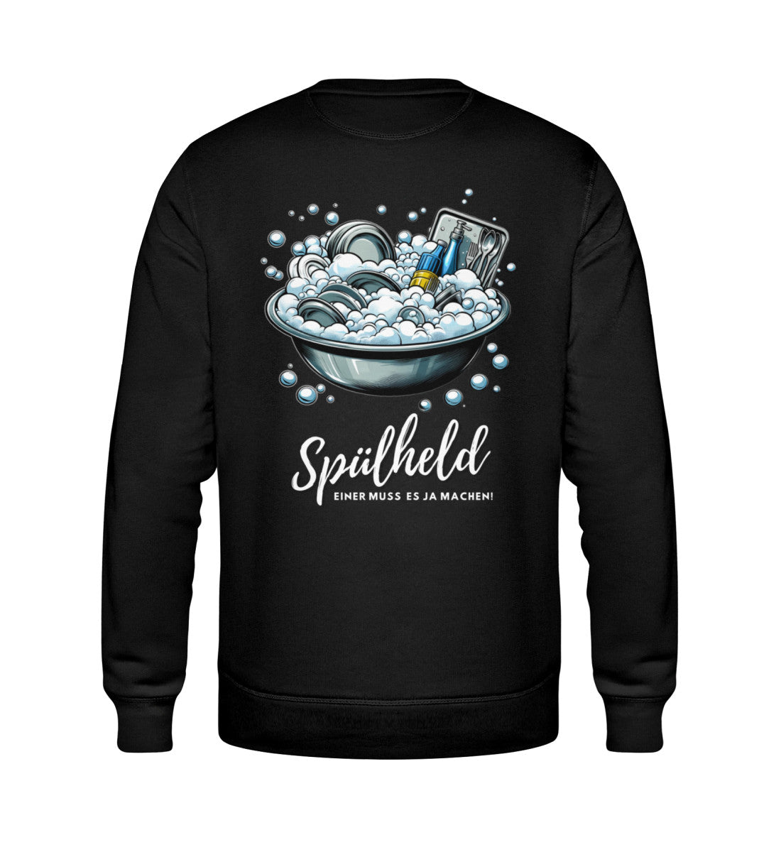 Camping Spülheld Herren Organic Sweatshirt in Schwarz