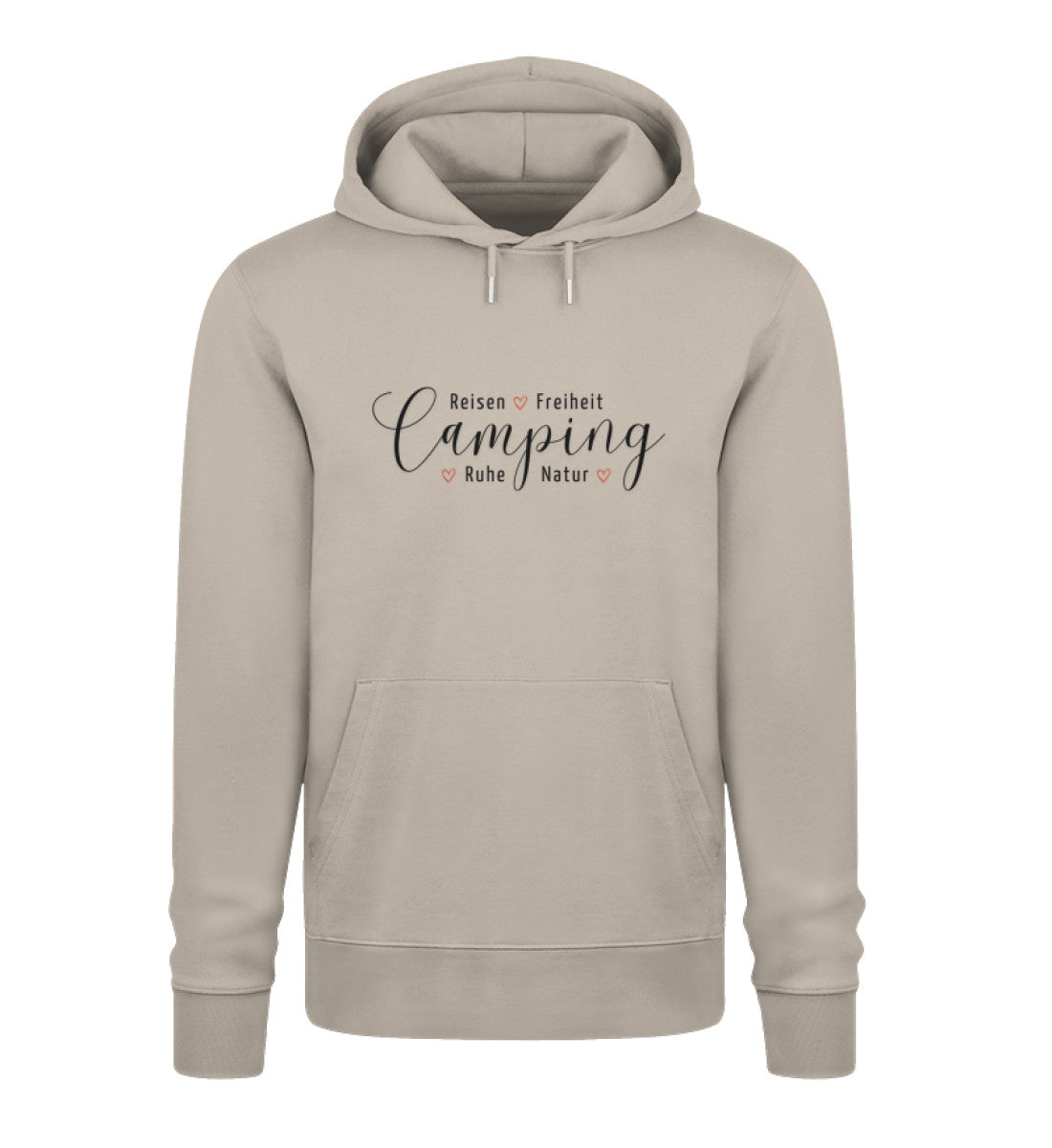 Camping Werte Damen Organic Hoodie in Desert Dust