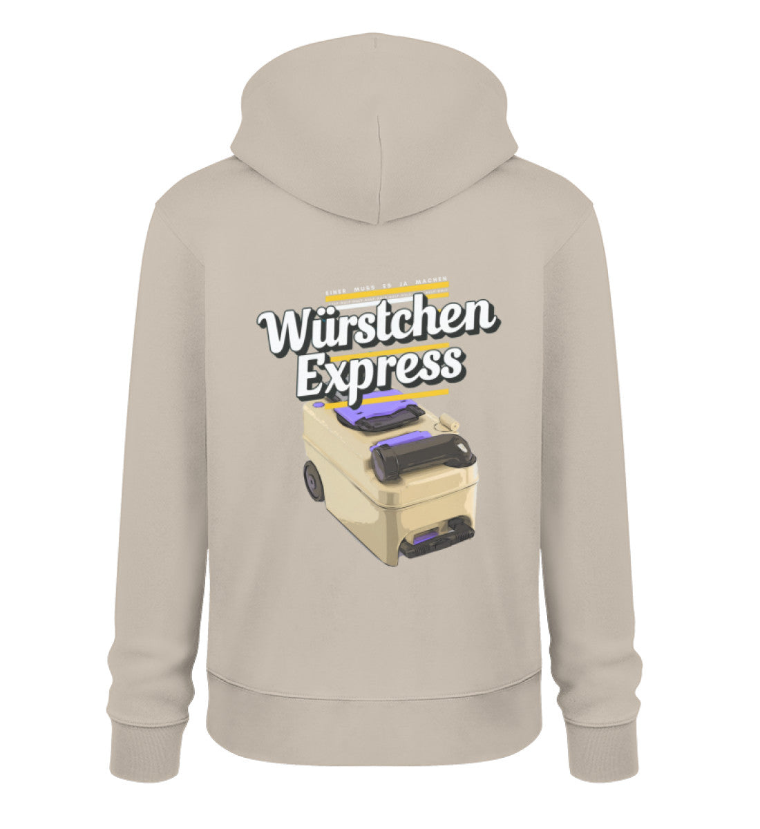 Camping Würstchen Express Herren Organic Hoodie in Desert Dust