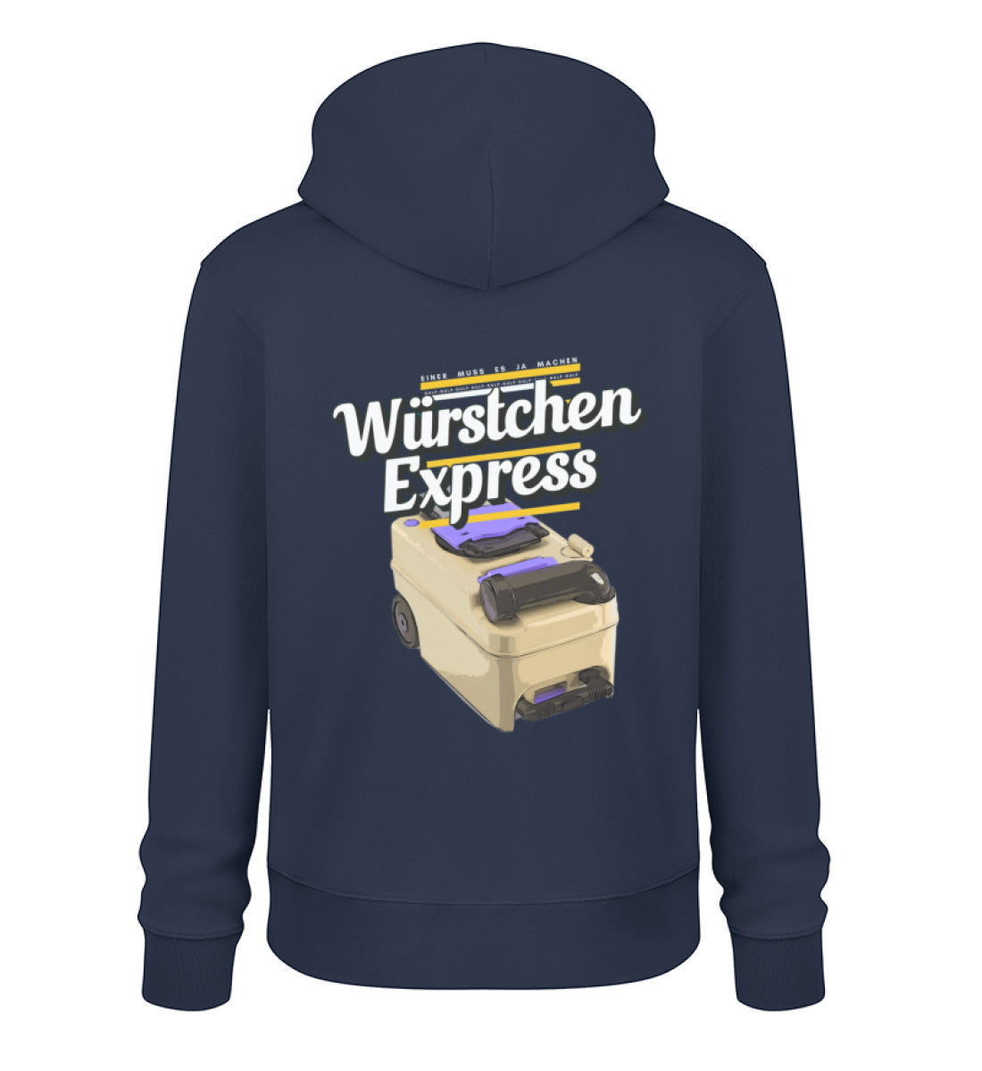 Camping Würstchen Express Herren Organic Hoodie in French Navy