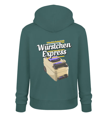 Camping Würstchen Express Herren Organic Hoodie in Glazed Green