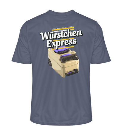 Camping Würstchen Express Herren Organic T-Shirt in Dark Heather Blue