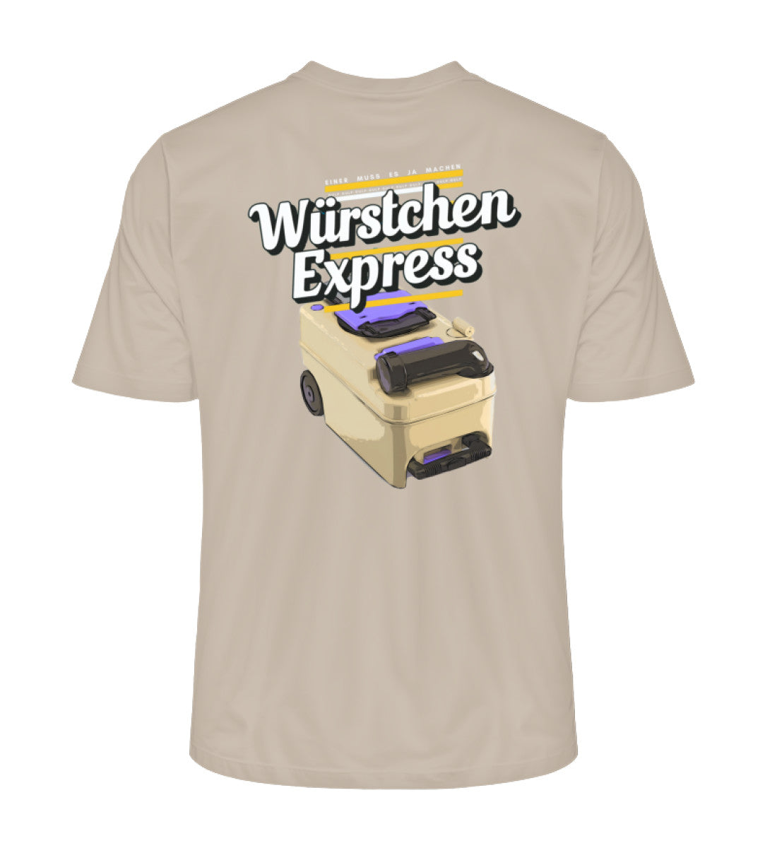 Camping Würstchen Express Herren Organic T-Shirt in Desert Dust