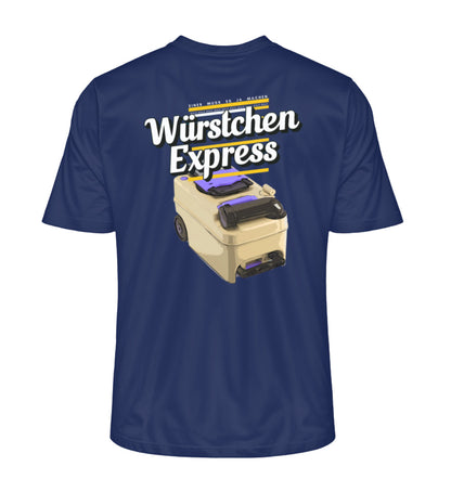 Camping Würstchen Express Herren Organic T-Shirt in French Navy