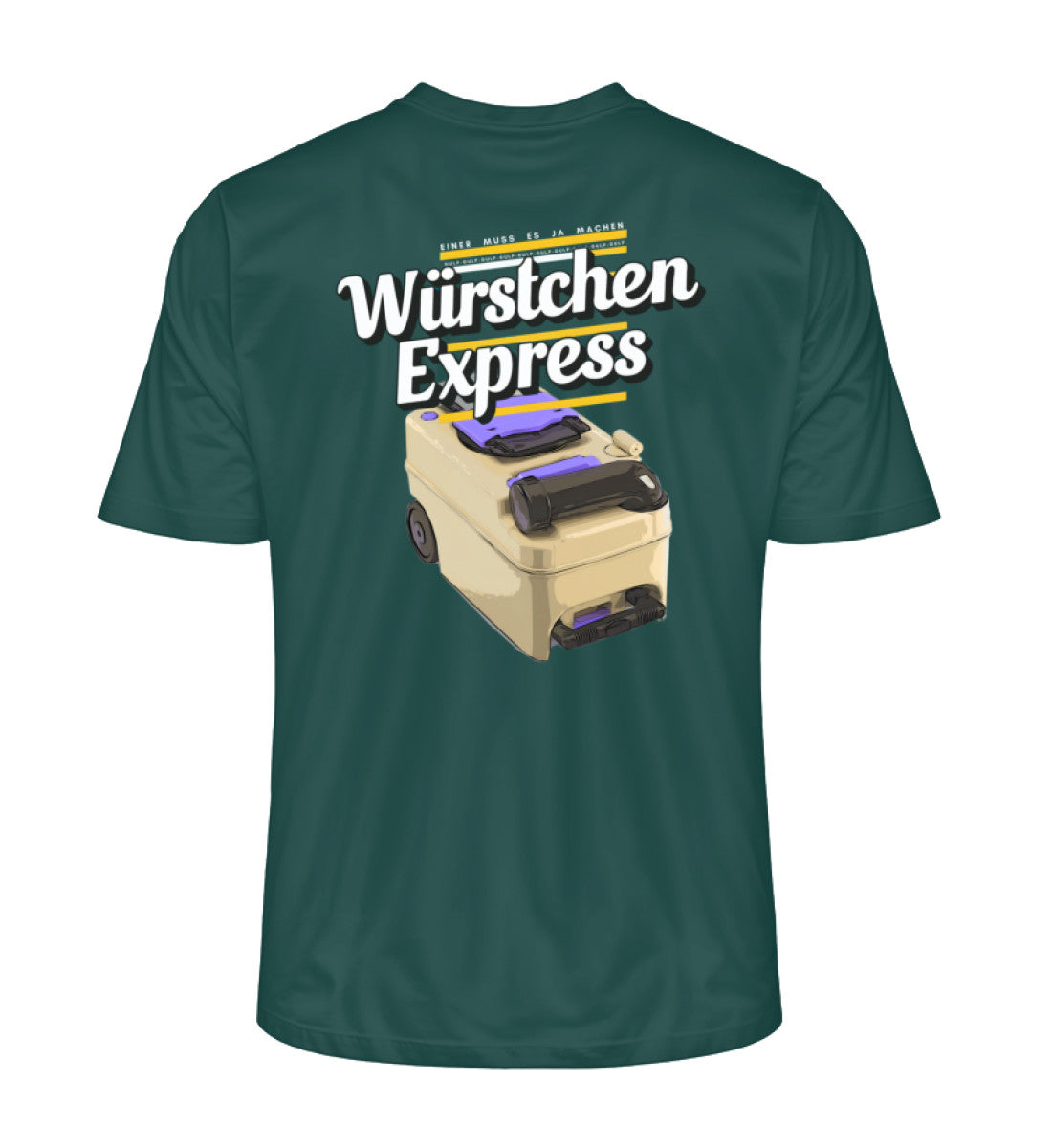 Camping Würstchen Express Herren Organic T-Shirt in Glazed Green