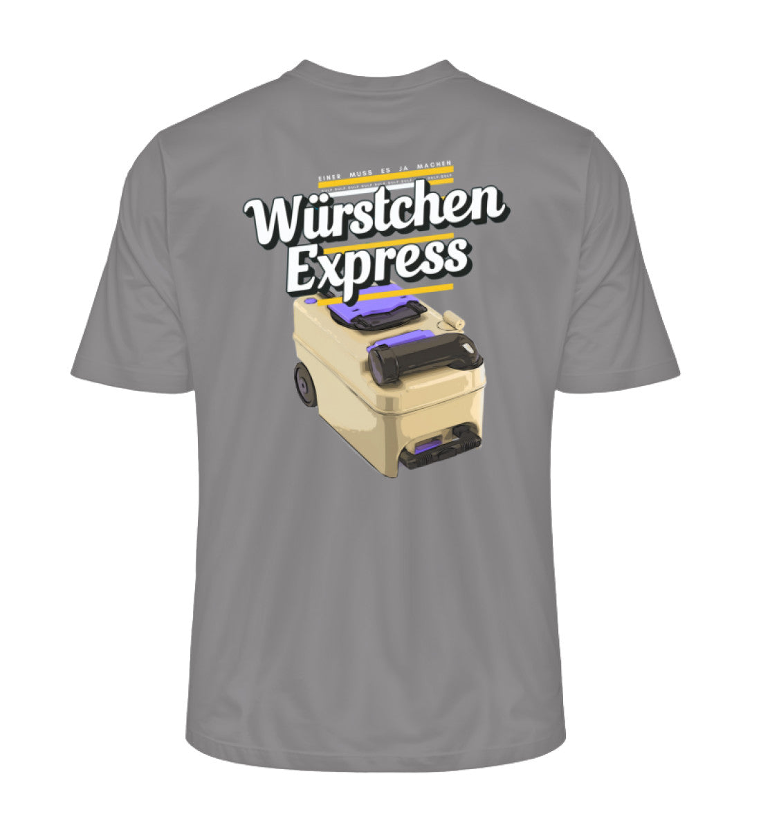 Camping Würstchen Express Herren Organic T-Shirt in Mid Heather Grey