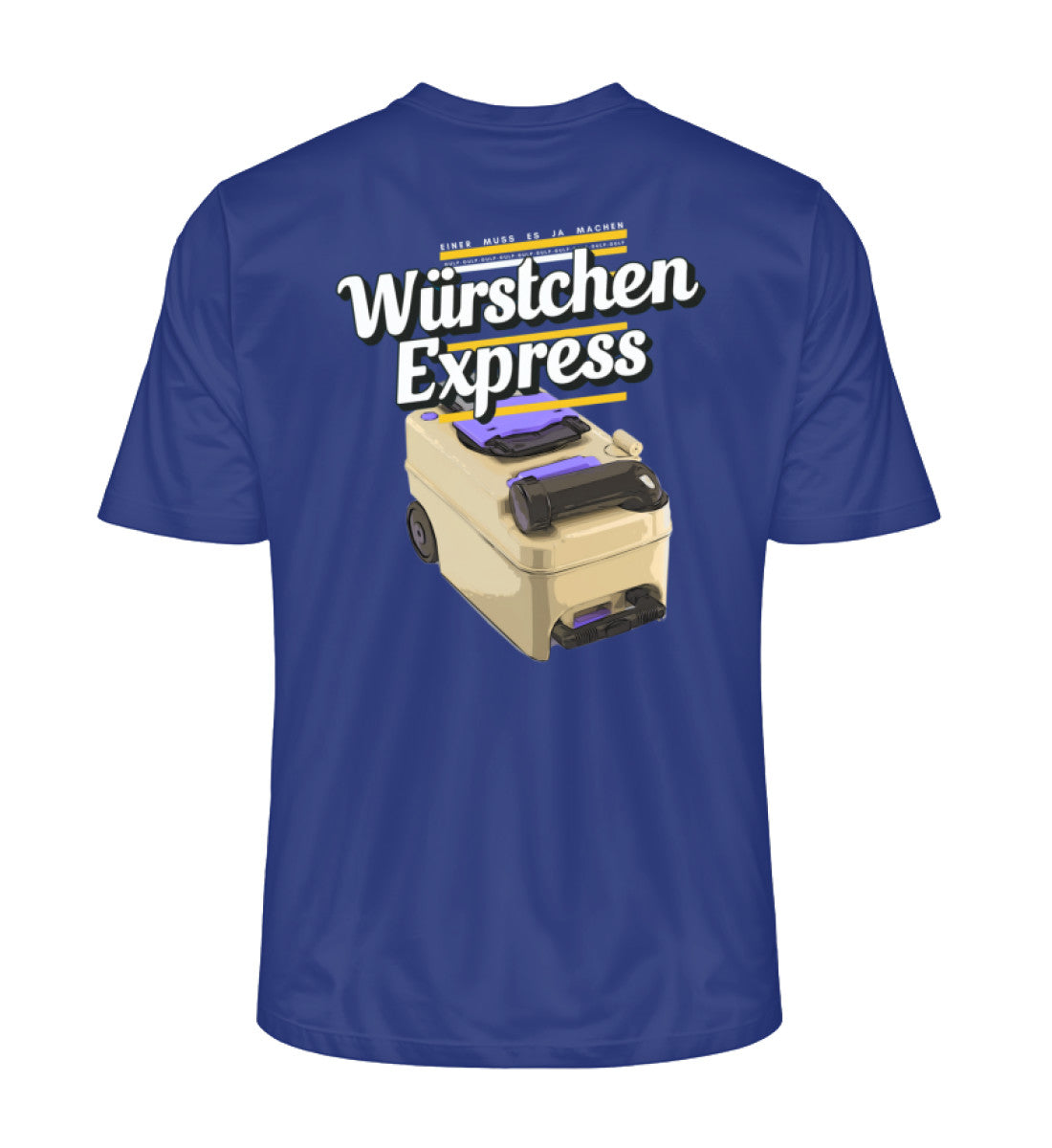 Camping Würstchen Express Herren Organic T-Shirt in Worker Blue