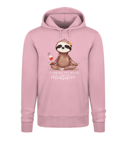 Camping ist Meditation Hoodie für Damen in Cotton Pink