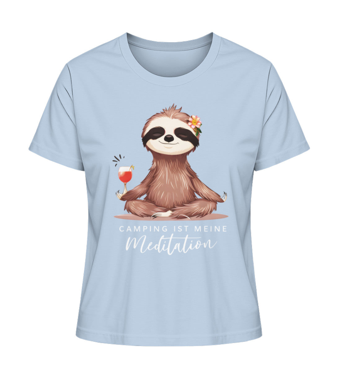 Camping ist Meditation Tshirt für Damen in Blue Soul