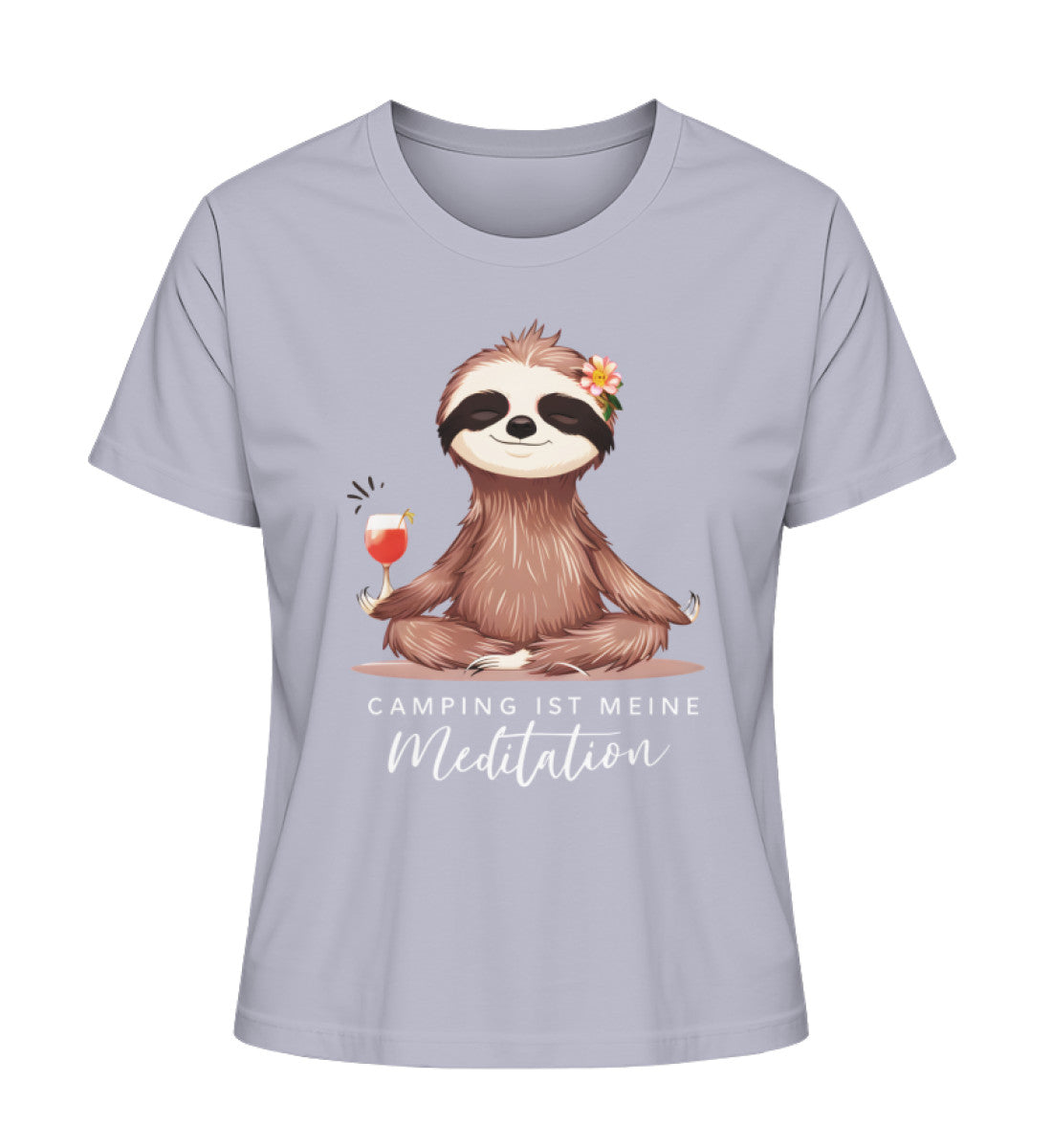 Camping ist Meditation Tshirt für Damen in Lavender