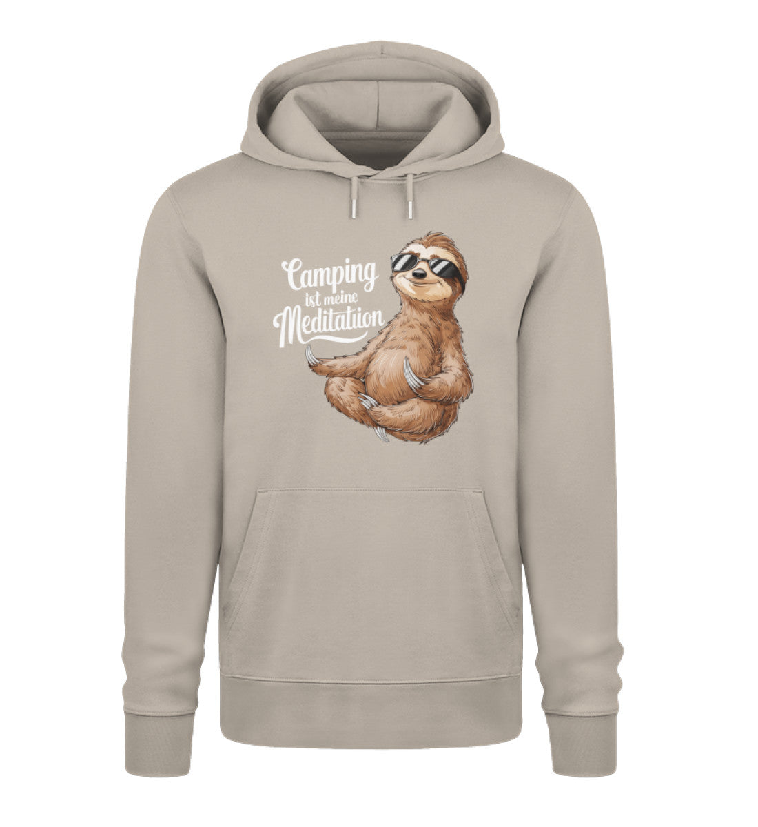 Camping ist Meditation Hoodie für Herren in Desert Dust