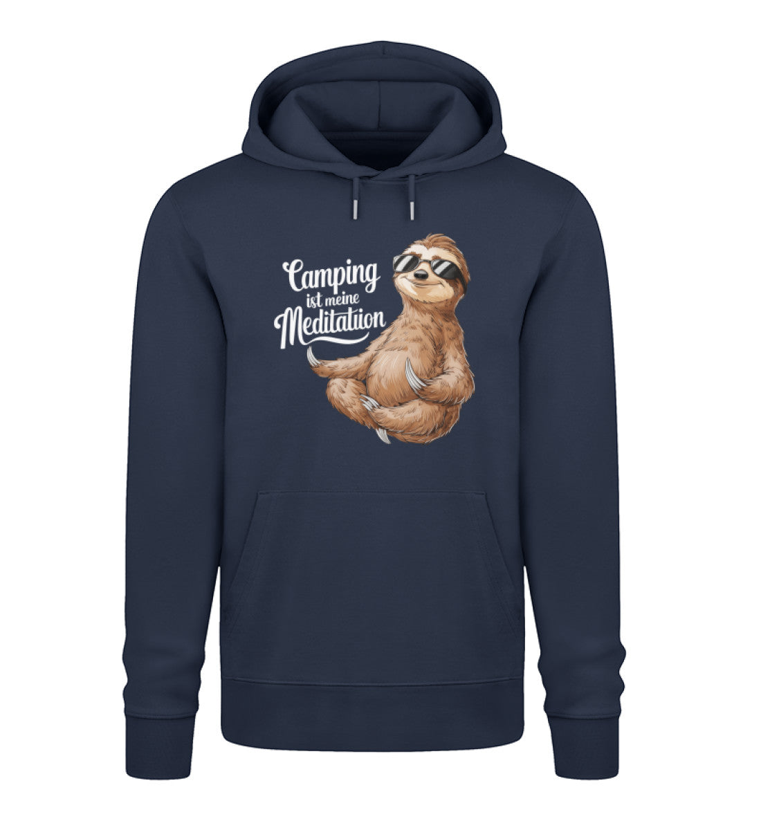 Camping ist Meditation Hoodie für Herren in French Navy