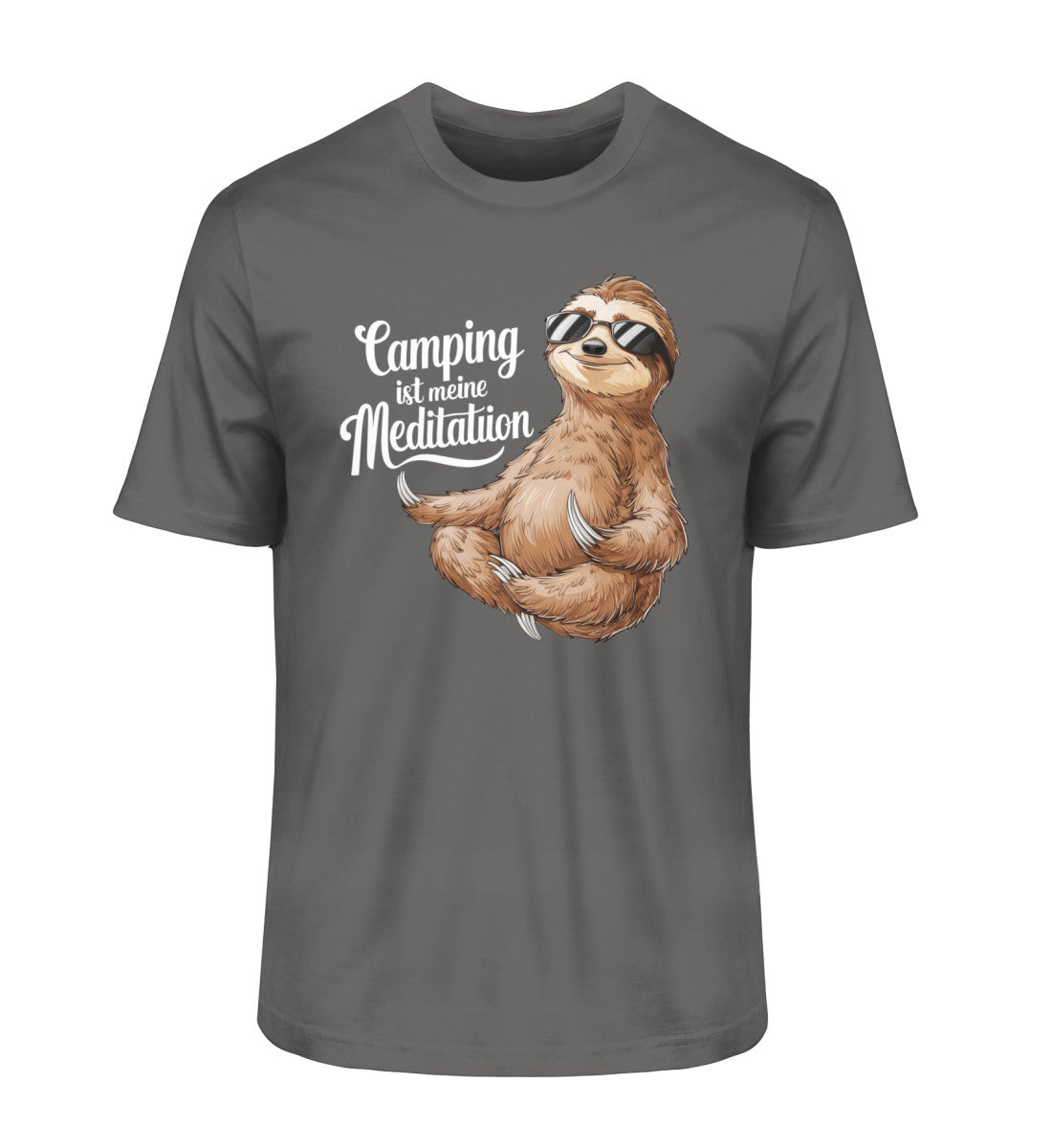 Camping ist Meditation T-Shirt für Herren in Anthracite