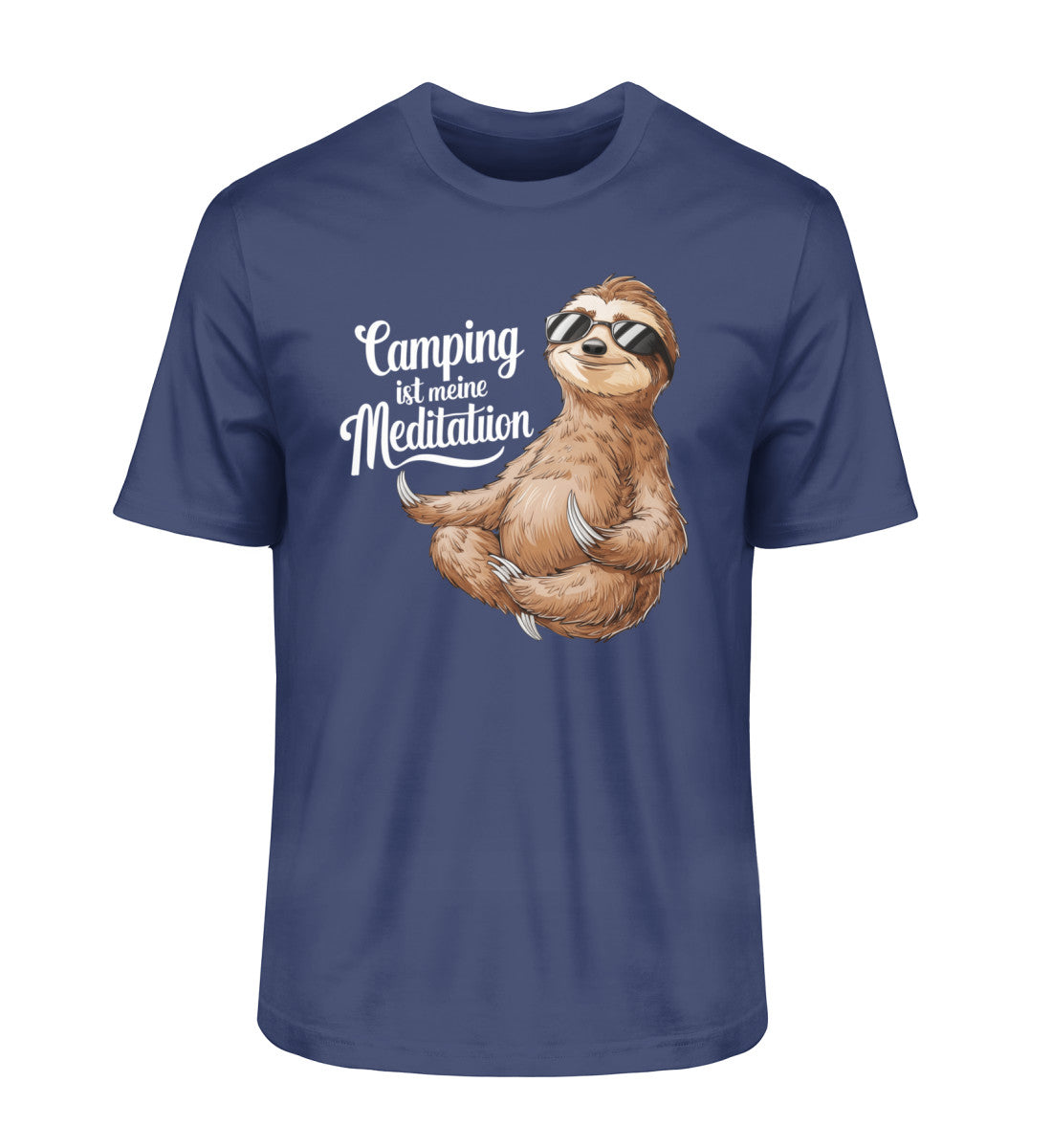 Camping ist Meditation T-Shirt für Herren in French Navy