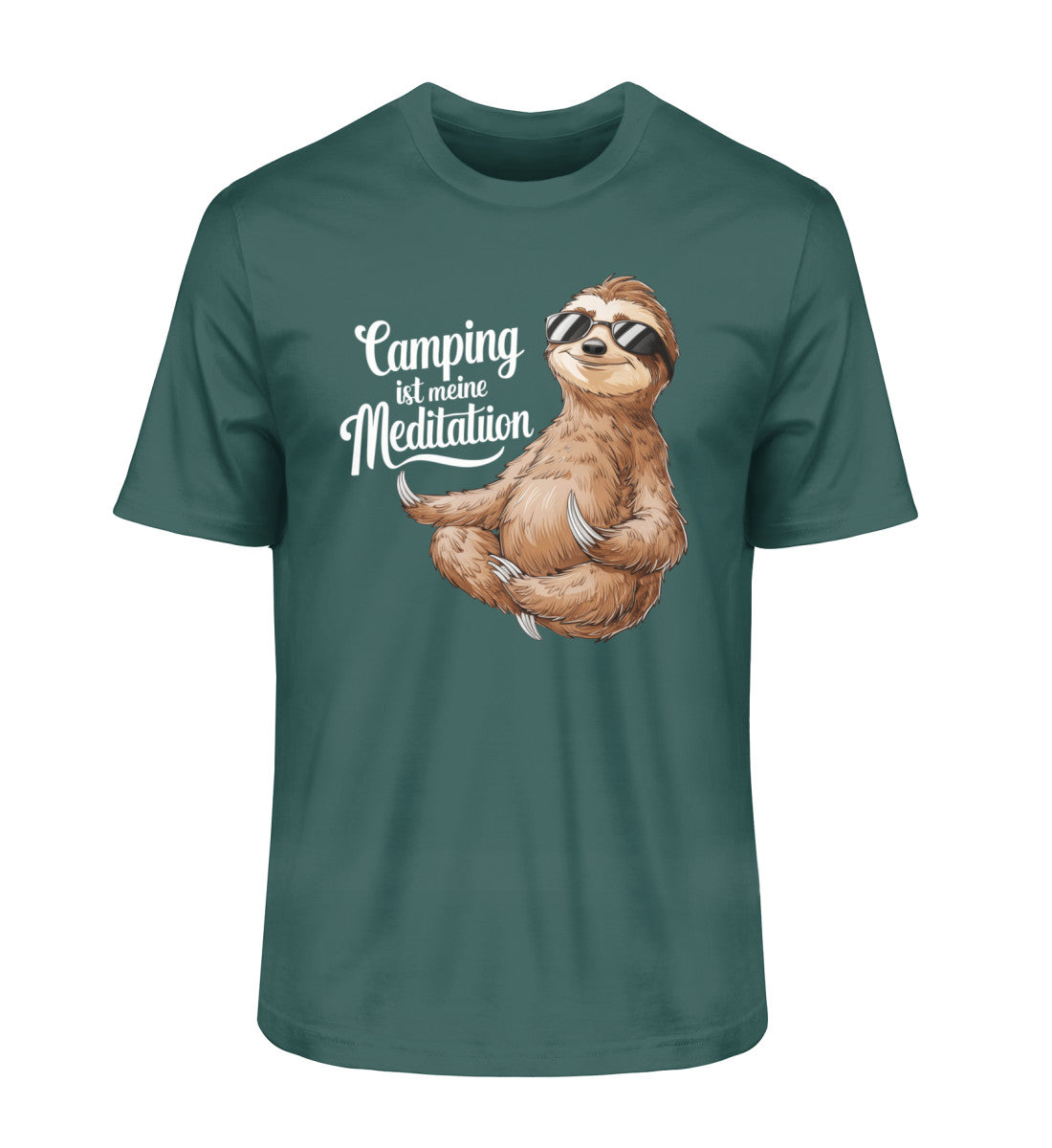 Camping ist Meditation T-Shirt für Herren in Glazed Green