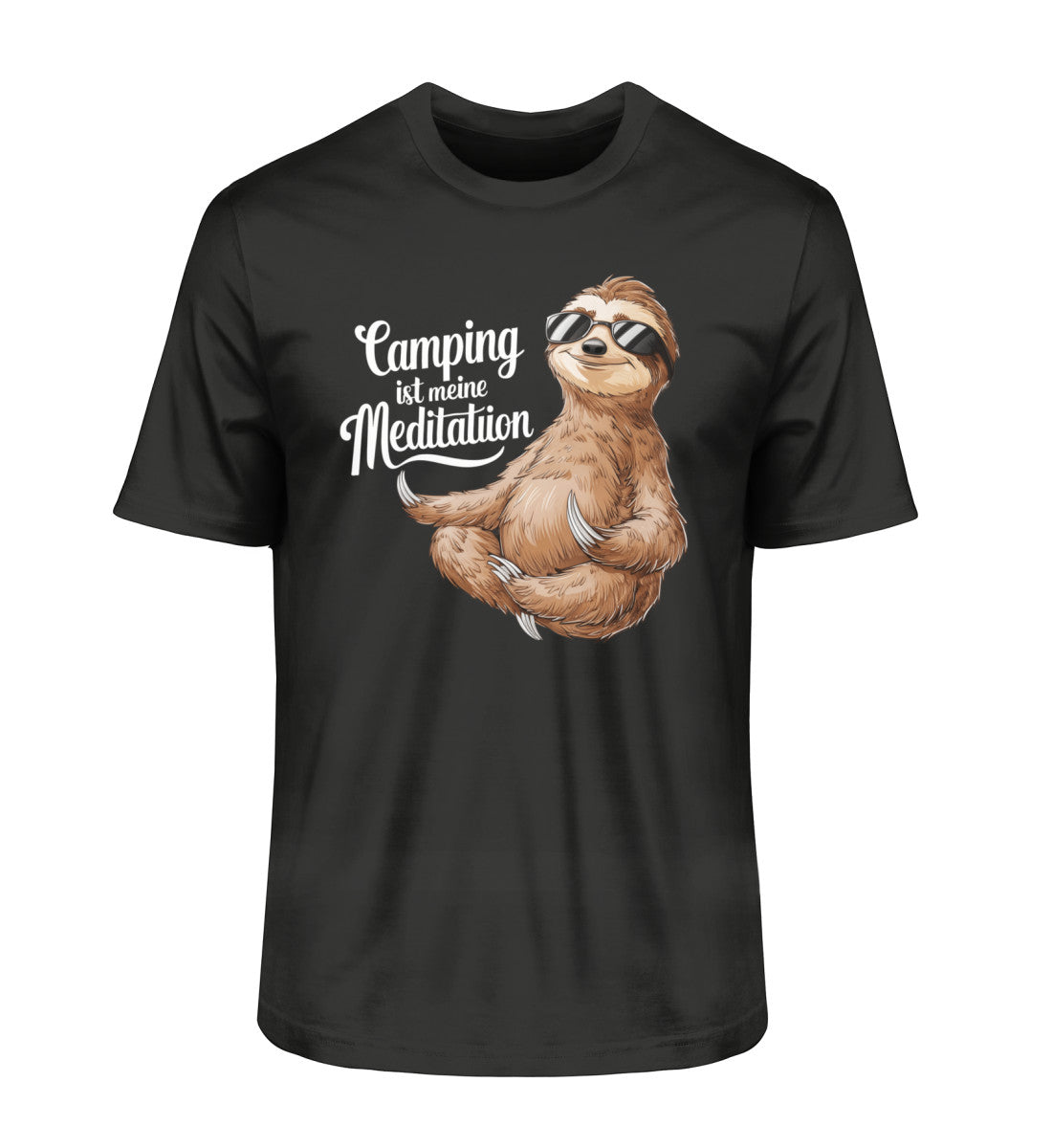 Camping ist Meditation T-Shirt für Herren in Schwarz