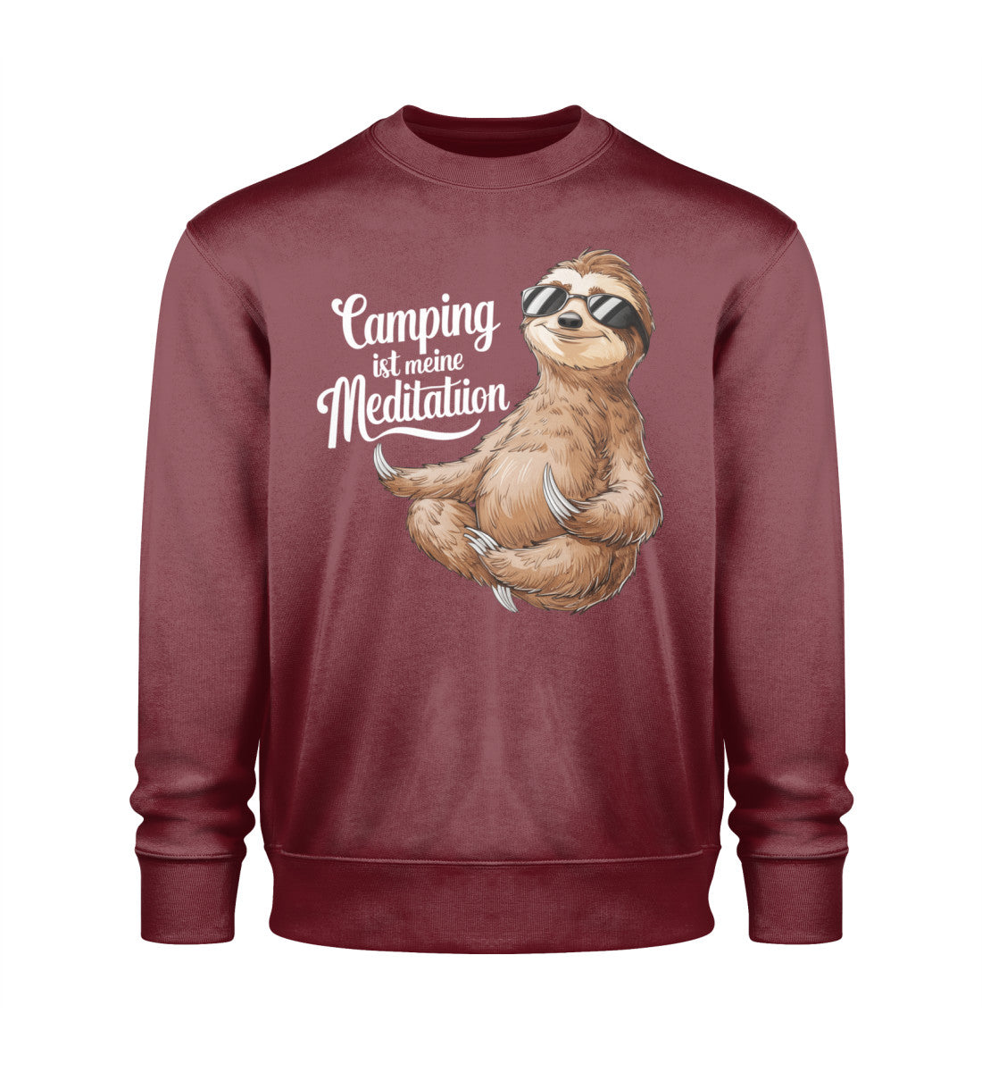 Camping ist Meditation Sweatshirt für Herren in Burgundy