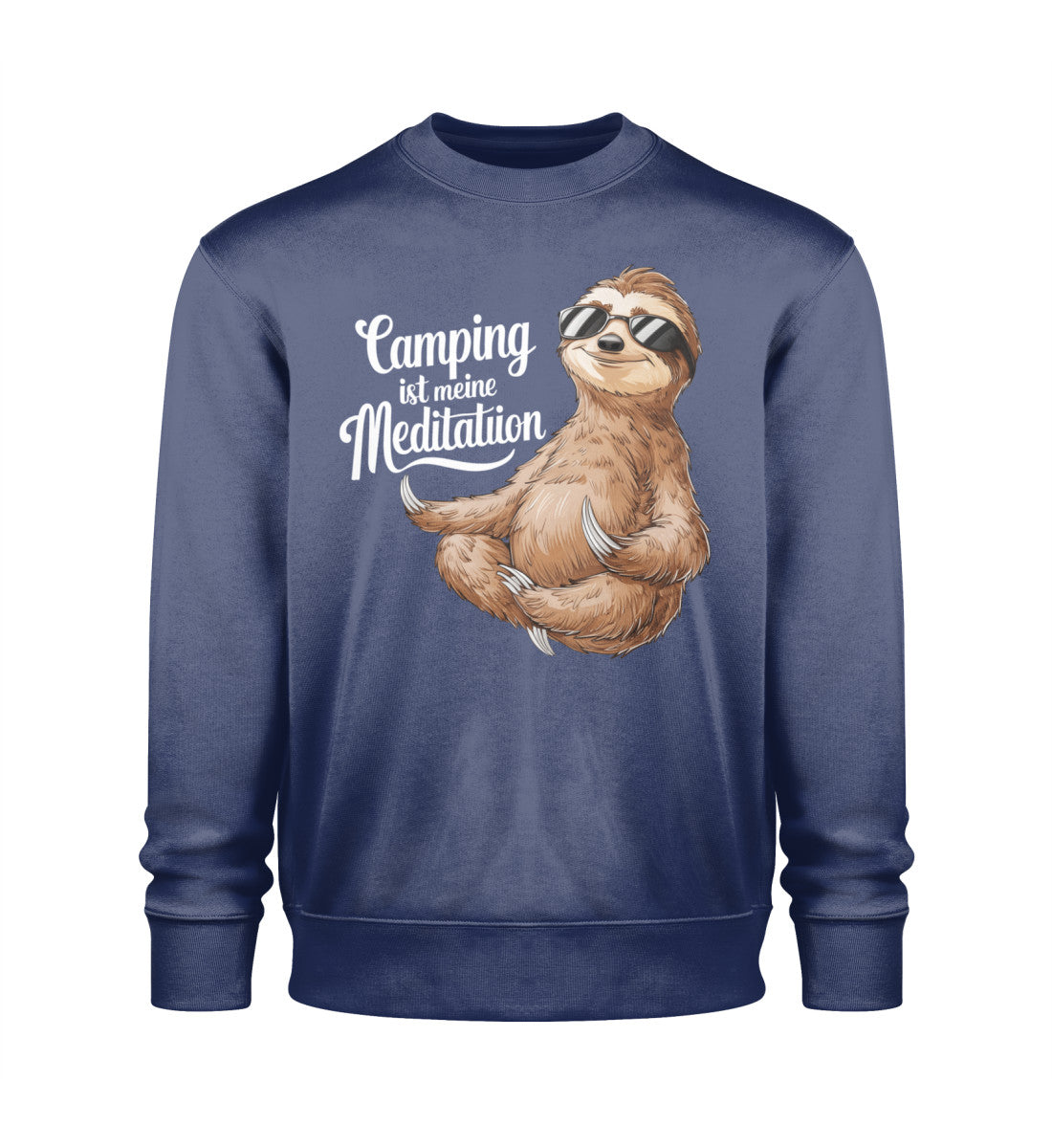 Camping ist Meditation Sweatshirt für Herren in French Navy