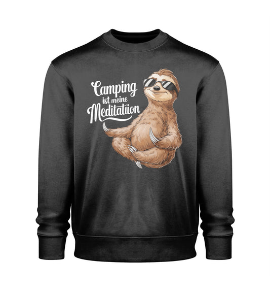 Camping ist Meditation Sweatshirt für Herren in Schwarz