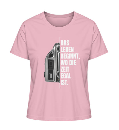 Camping ist Zeitlos Damen T-Shirt in Cotton Pink