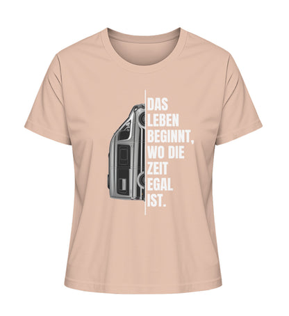 Camping ist Zeitlos Damen T-Shirt in  Fraiche Peche