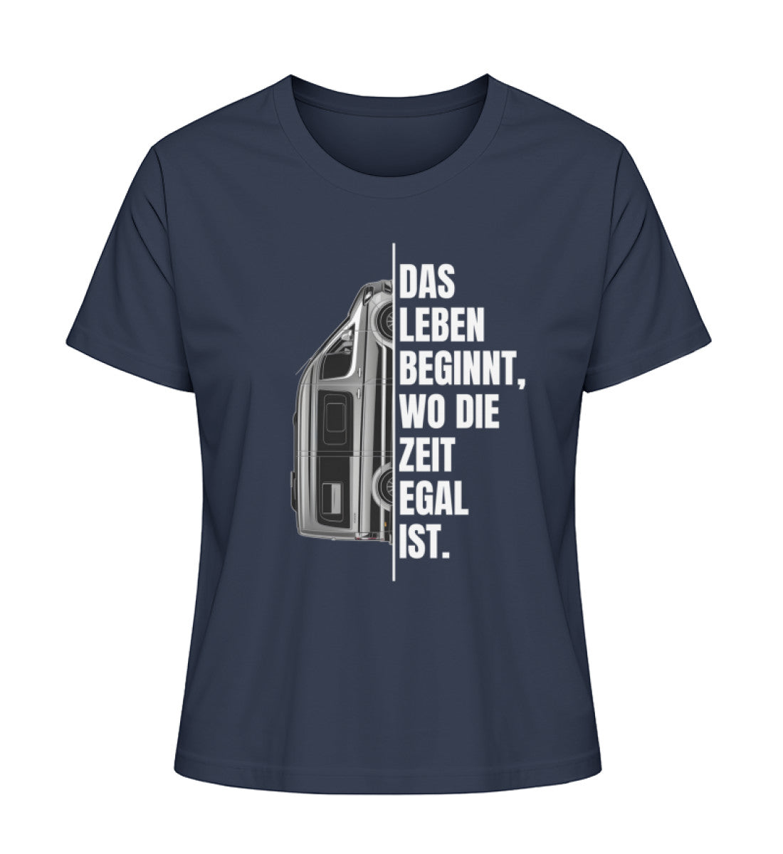 Camping ist Zeitlos Damen T-Shirt in  French Navy