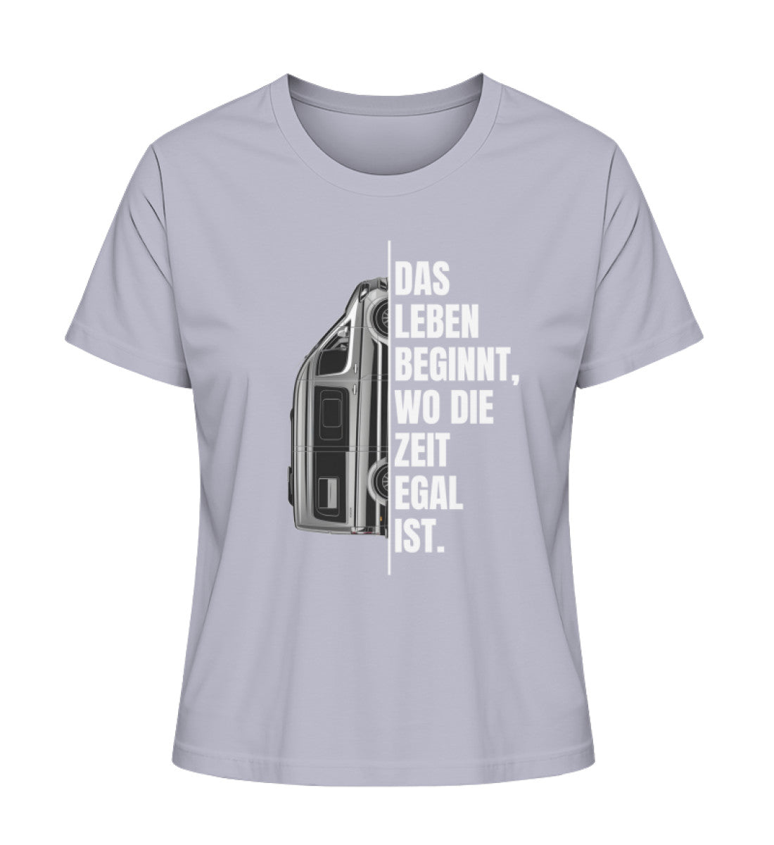 Camping ist Zeitlos Damen T-Shirt in  Lavender