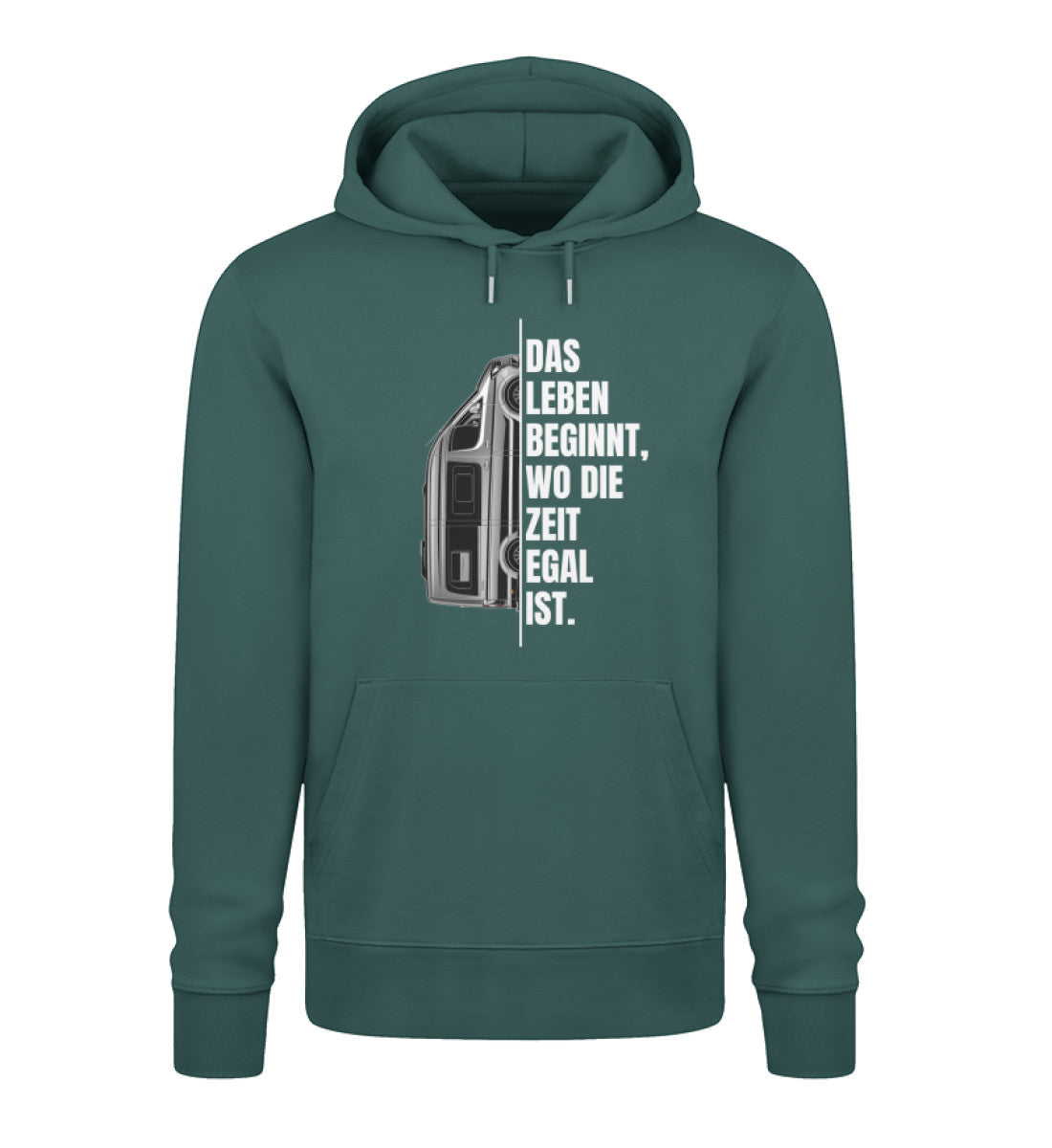 Camping ist Zeitlos Damen Vanlife Hoodie in  Glazed Green