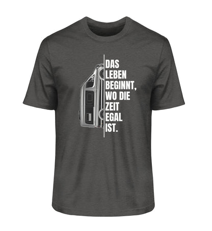 Camping ist Zeitlos Herren Vanlife T-Shirt in Dark Heather Grey