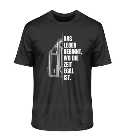 Camping ist Zeitlos Herren Vanlife T-Shirt in Schwarz