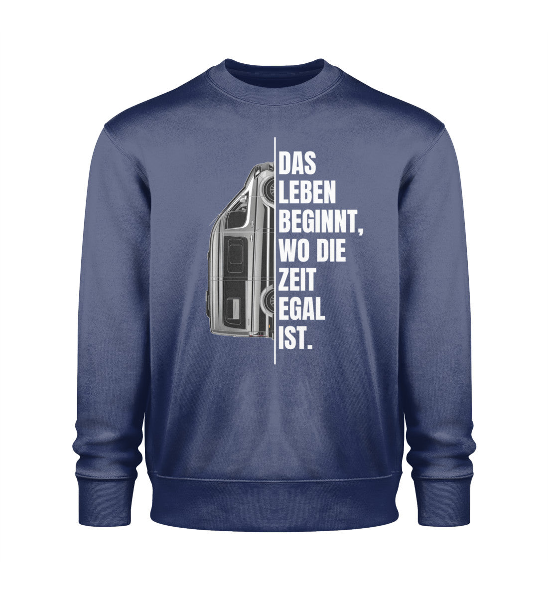 Camping ist Zeitlos Herren Vanlife Sweatshirt in French Navy