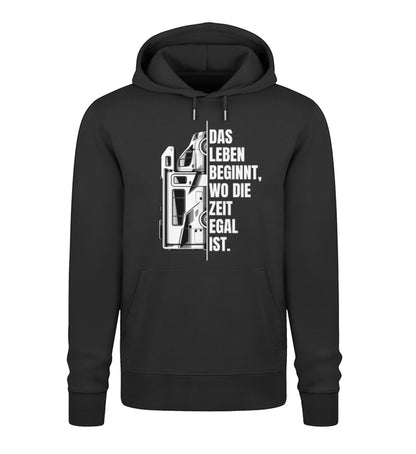 Camping ist Zeitlos Herren Wohnmobil Hoodie in Schwarz