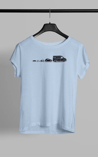 Damen Camping T-Shirt - Evolution Vanlife