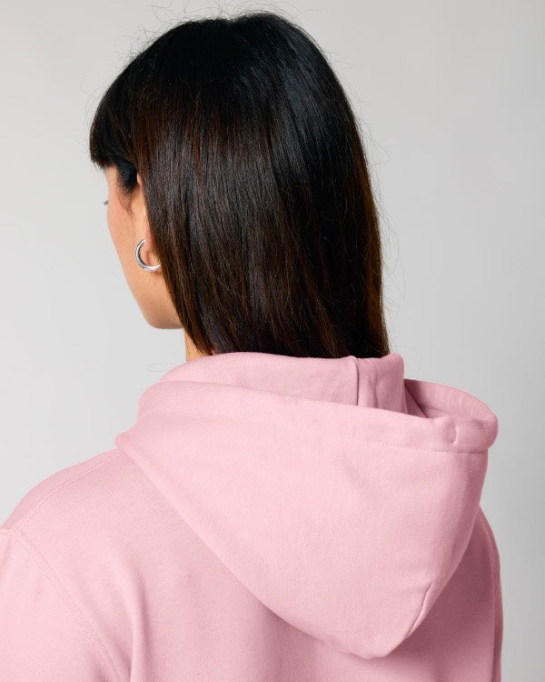 Details des Damen Hoodies in der Rückenansicht