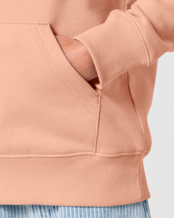 Details des Kinder Hoodies in der Nahansicht