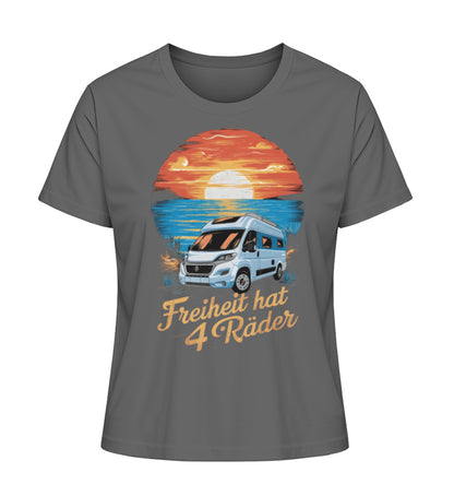 Freiheit hat 4 Räder Damen Organic Vanlife T-Shirt in Anthracite