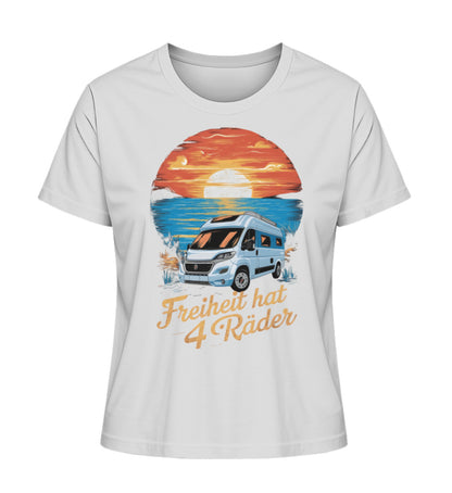 Freiheit hat 4 Räder Damen Organic Vanlife T-Shirt in Heather Grey