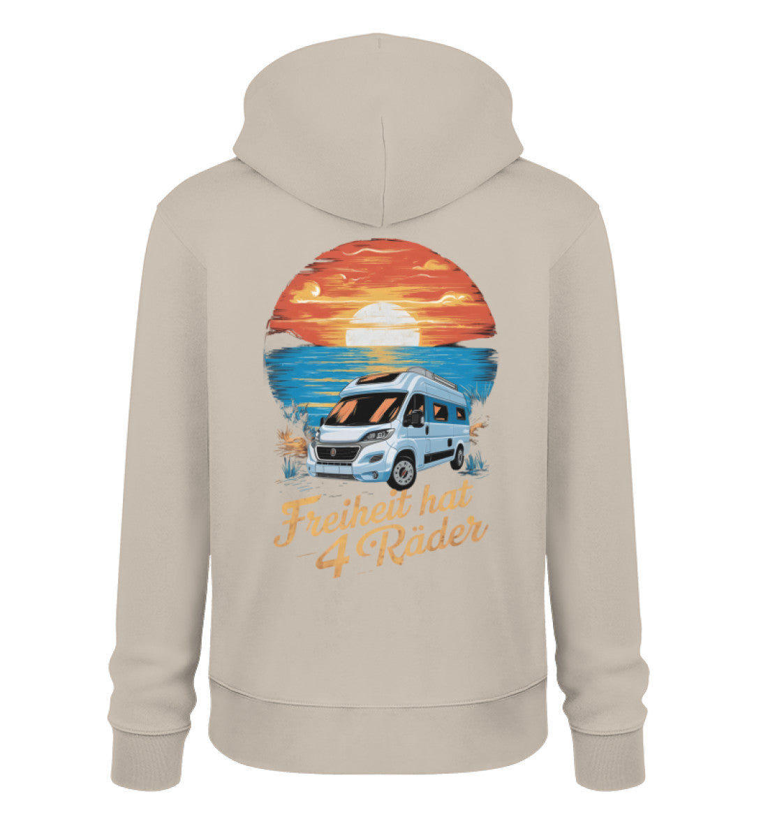 Freiheit hat 4 Räder Herren Organic Vanlife Hoodie in Desert Dust