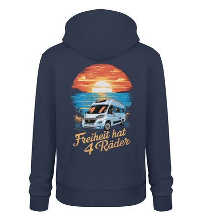 Freiheit hat 4 Räder Herren Organic Vanlife Hoodie in French Navy